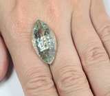 Чистейший крупный платиново-зеленый аметист лазерной огранки 21,17 карата