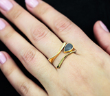 Золотое кольцо с насыщенным уральским александритом 0,71 карата