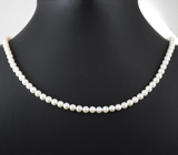 Золотое колье с калиброванным морским жемчугом 71,95 карата