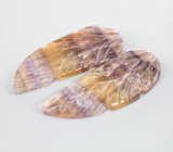 Крупная пара! Резные полихромные флюориты 79,34 карата