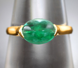 Золотое кольцо с ярким насыщенным уральским изумрудом 1,49 карата