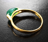 Золотое кольцо с ярким насыщенным уральским изумрудом 1,49 карата