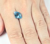 Голубой Swiss топаз авторской огранки 4,66 карата