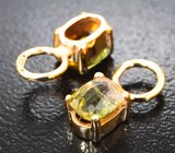 Подвесы для серег с желтыми турмалинами 1,55 карата
