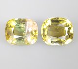 Подвесы для серег с желтыми турмалинами 1,55 карата