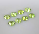 Набор из 8 уральских демантоидов 0,59 карата