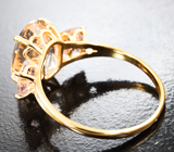 Золотое кольцо с чистейшими яркими морганитами 4,53 карата