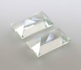 Пара забайкальских аквамаринов 1,24 карата