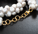 Золотое колье с «гроздьями» серебристого жемчуга 349 карата