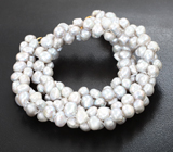 Золотое колье с «гроздьями» серебристого жемчуга 349 карата