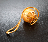 Золотой кулон с золотистой морской жемчужиной 3,42 карата