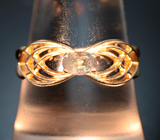 Золотое кольцо с ярким насыщенным уральским александритом 0,37 карата