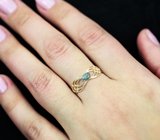 Золотое кольцо с ярким насыщенным уральским александритом 0,37 карата