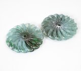 Крупная пара резных нефритов 40,21 карата