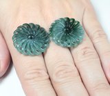 Крупная пара резных нефритов 40,21 карата