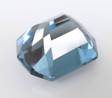 Чистейший синий London топаз авторской огранки 3,65 карата