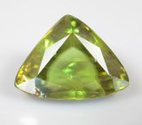 Крупный желтовато-зеленый сфен 6,81 карата 