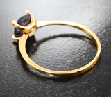 Золотое кольцо с редким гранатом со сменой цвета 1,41 карата