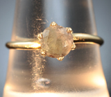 Классическое золотое кольцо с насыщенным уральским александритом 1,04 карата