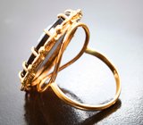 Кольцо с камеей из оникса с резным опалом 12,2 карата и бриллиантами