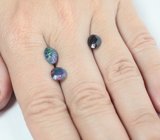 Набор из 3 ограненных черных опалов 1,32 карата