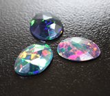 Набор из 3 ограненных черных опалов 1,97 карата