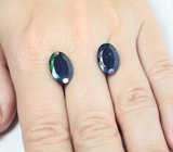 Пара ограненных черных опалов 5,84 карата