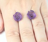 Пара резных аметистов 15,29 карата