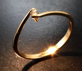 Золотое кольцо с чистейшим уральским александритом 0,09 карата