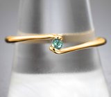 Золотое кольцо с чистейшим уральским александритом 0,09 карата