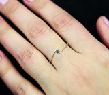 Золотое кольцо с чистейшим уральским александритом 0,09 карата