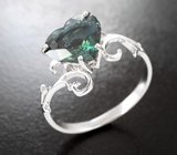 Золотое кольцо с роскошным полихромным сапфиром высокой чистоты 2,26 карата