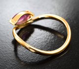 Золотое кольцо с насыщенным неоново-розовым турмалином 0,63 карата