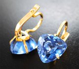 Серьги с флюоритами со сменой цвета 10,43 карата