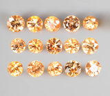 Набор из 15 спессартинов гранатов 2,4 карата