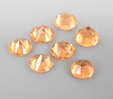 Набор из 7 спессартинов гранатов 1,32 карата