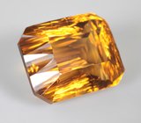 Чистейший крупный яркий цитрин лазерной огранки 19,59 карата 