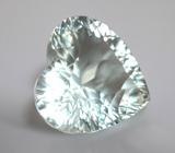 Чистейший крупный платиново-зеленый аметист лазерной огранки 25,66 карата