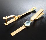 Серьги с параиба турмалинами 0,68 карата