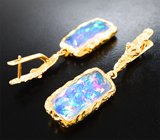 Серьги с ограненными эфиопскими опалами 16,35 карата и бриллиантами