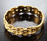 Золотое кольцо с чистейшим уральским александритом красивейшего цвета 0,17 карата