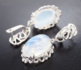 Серьги с лунным камнем 23,78 карата