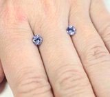 Пара танзанитов высокой чистоты 1,09 карата