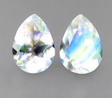 Пара ограненных лунных камней 1,12 карата