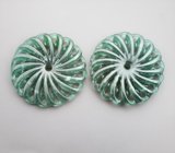 Крупная пара резных нефритов 36,49 карата 