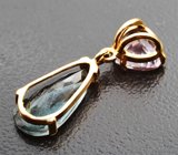 Золотой кулон с редким индиголитом турмалином 2,08 карата и зултанитом 1,02 карата