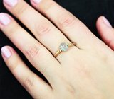 Золотое кольцо с редкой красоты уральским александритом высокой чистоты 0,61 карата