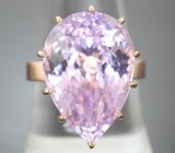 Кольцо с чистейшим кунцитом 18,48 карата