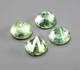 Редкий цвет! Набор из 4 мятно-зеленых уральских демантоидов 0,53 карата