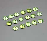 Топовая огранка! Высокая дисперсия! Набор из 17 уральских демантоидов 0,63 карата